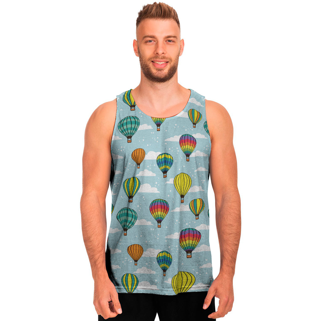 Colorful Air Balloon Pattern Print Men's Tank Top