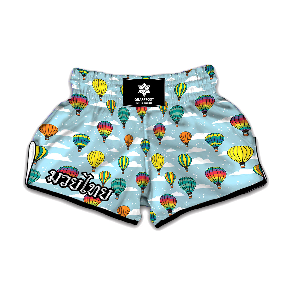 Colorful Air Balloon Pattern Print Muay Thai Boxing Shorts