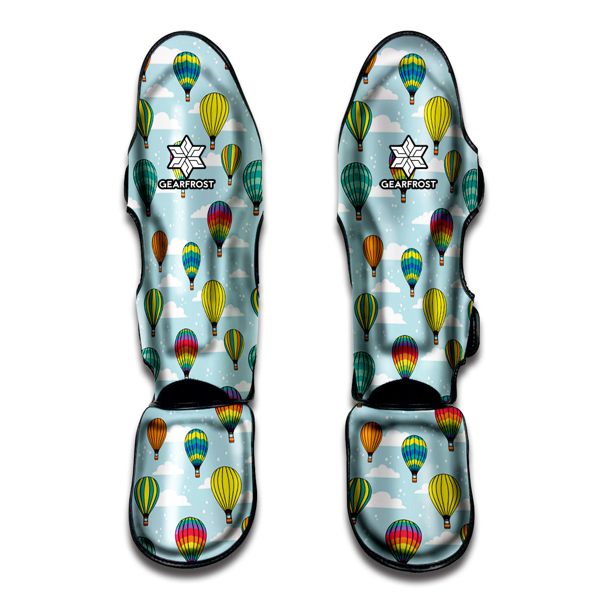 Colorful Air Balloon Pattern Print Muay Thai Shin Guards