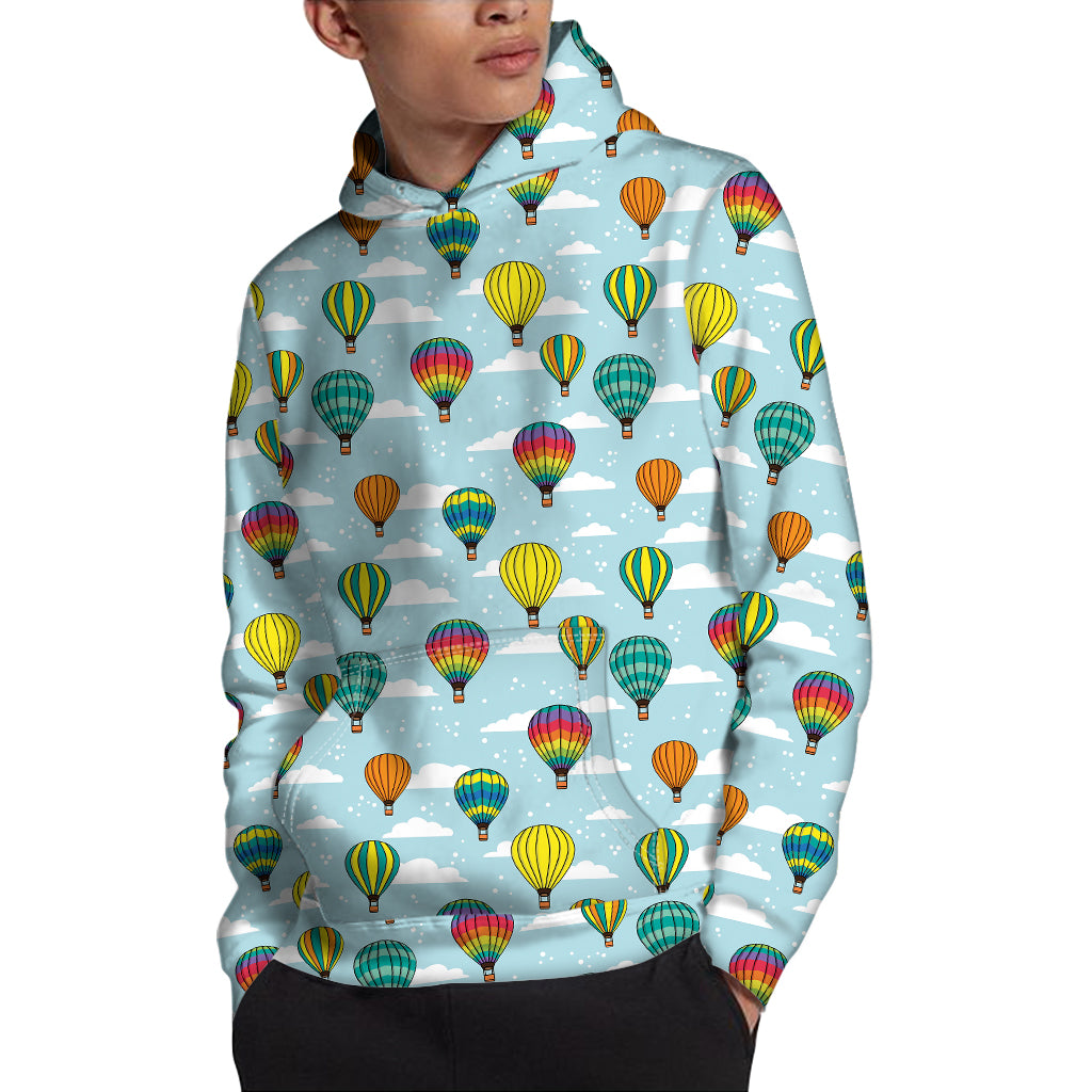 Colorful Air Balloon Pattern Print Pullover Hoodie