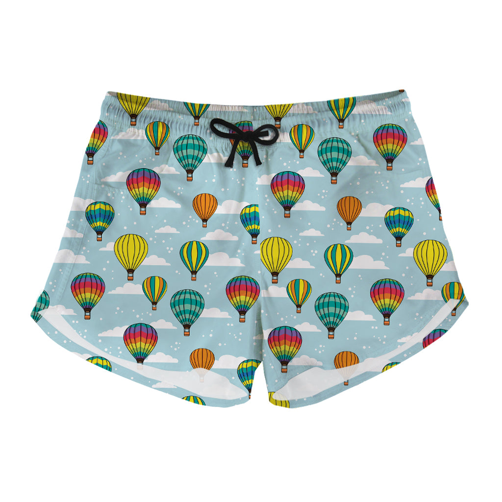 Colorful Air Balloon Pattern Print Women's Shorts