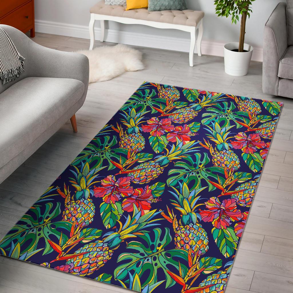 Colorful Aloha Pineapple Pattern Print Area Rug