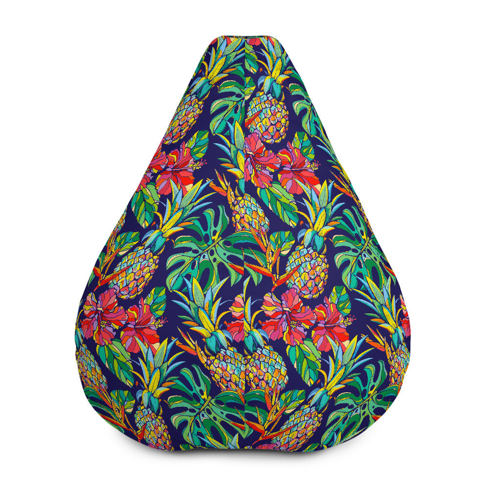 Colorful Aloha Pineapple Pattern Print Bean Bag Cover