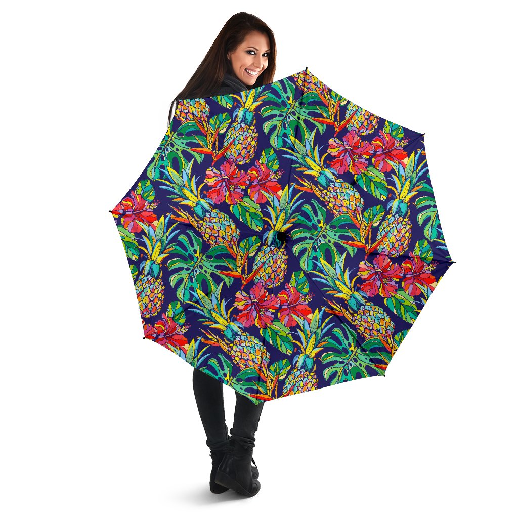 Colorful Aloha Pineapple Pattern Print Foldable Umbrella