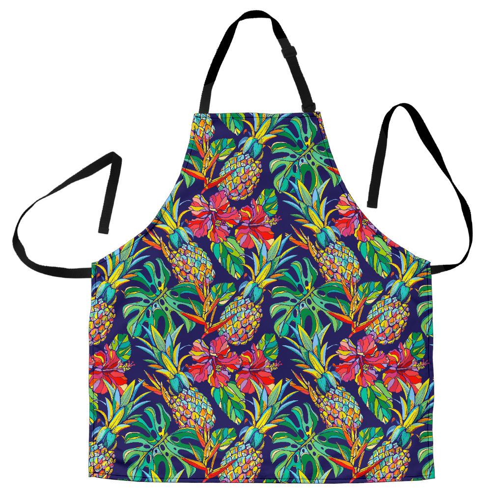 Colorful Aloha Pineapple Pattern Print Men's Apron