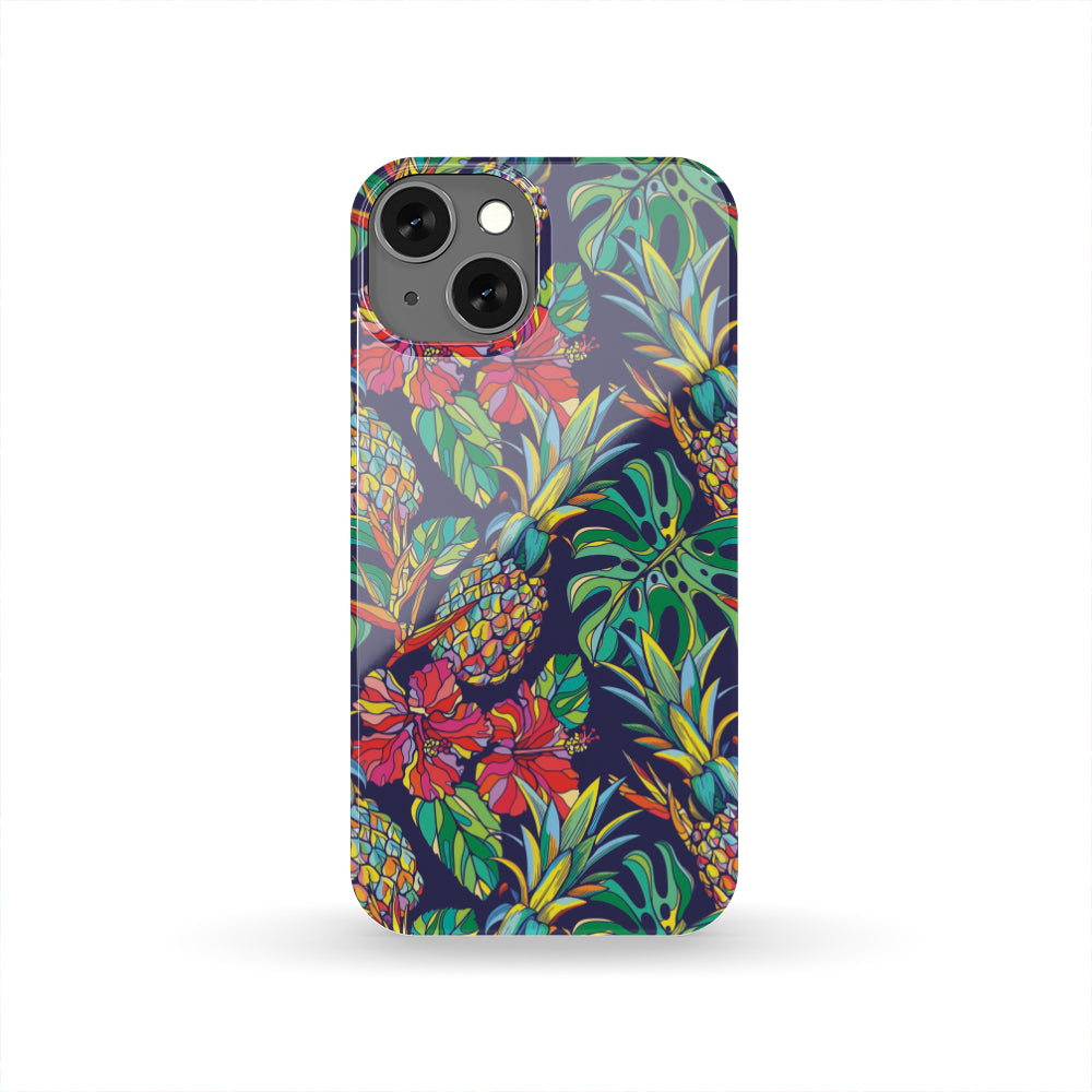 Colorful Aloha Pineapple Pattern Print Phone Case