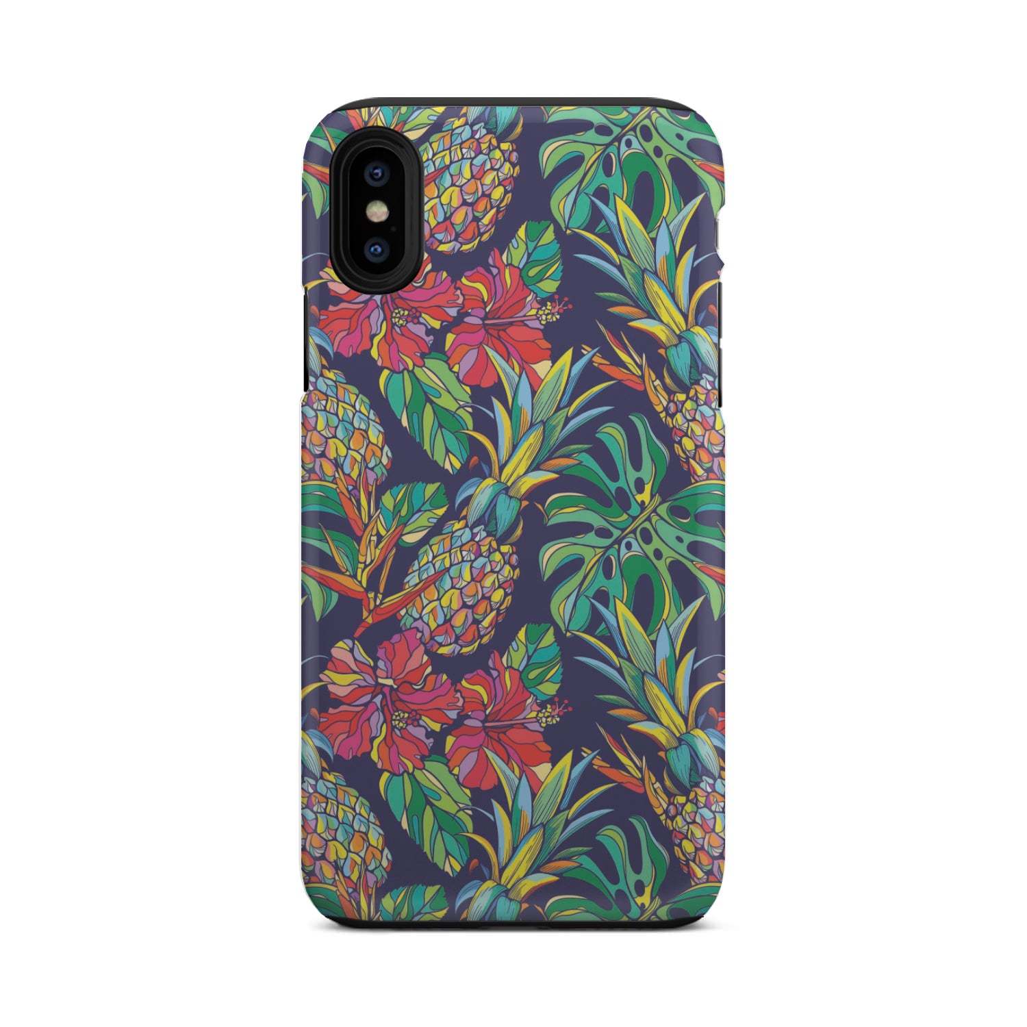 Colorful Aloha Pineapple Pattern Print Tough Phone Case