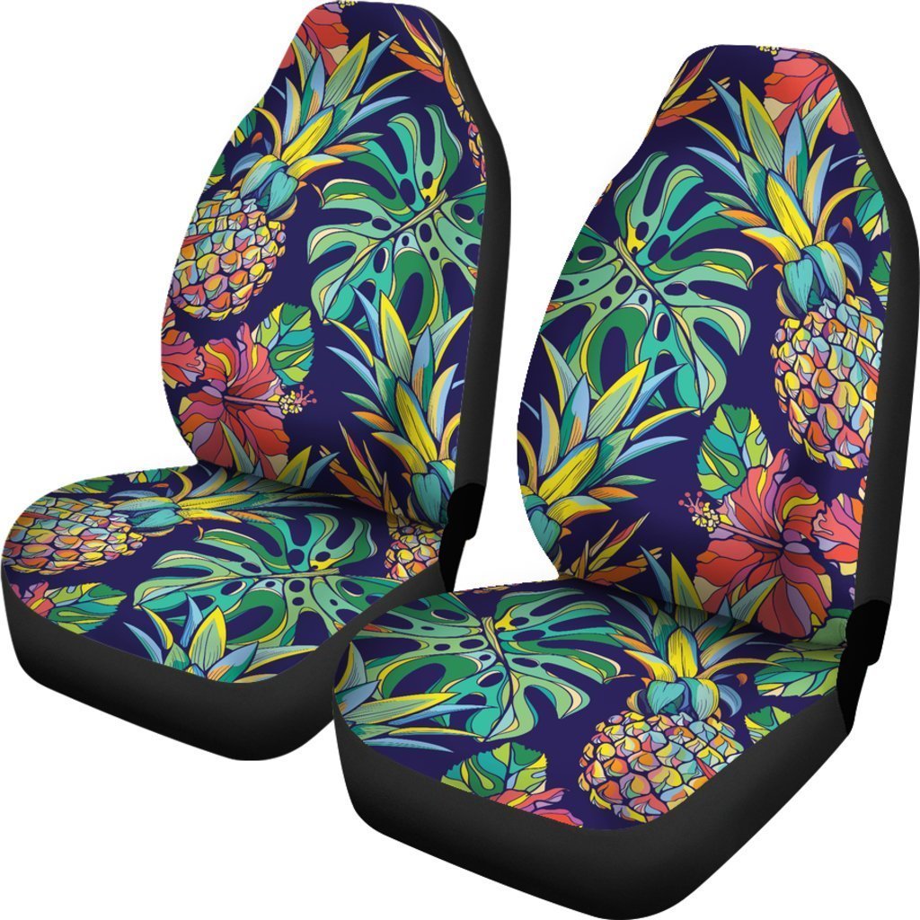 Colorful Aloha Pineapple Pattern Print Universal Fit Car Seat Covers