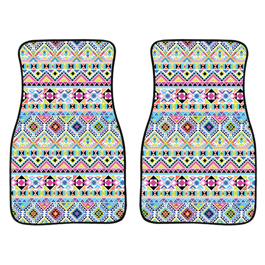 Colorful Aztec Geometric Pattern Print Front Car Floor Mats