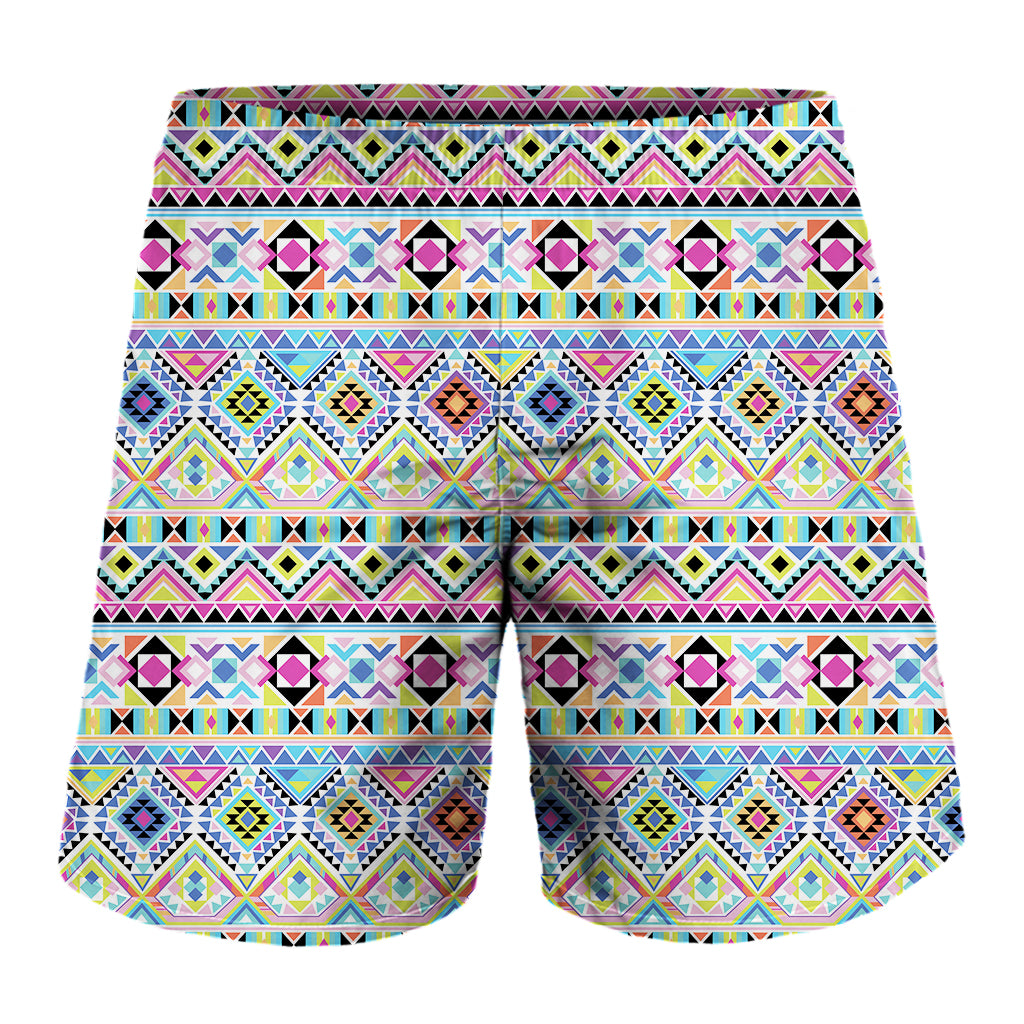 Colorful Aztec Geometric Pattern Print Men's Shorts