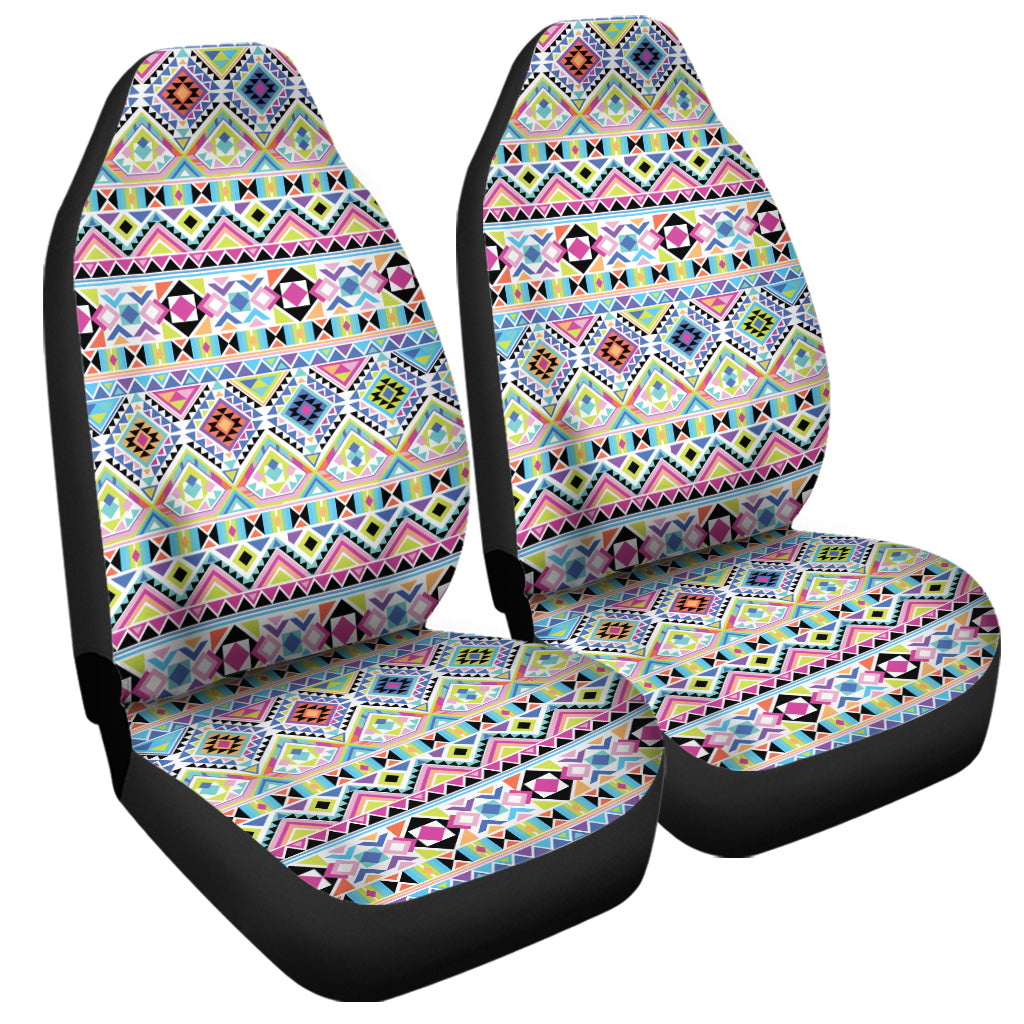 Colorful Aztec Geometric Pattern Print Universal Fit Car Seat Covers