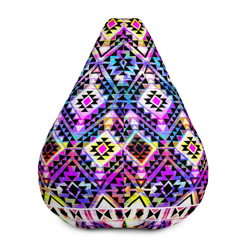 Colorful Aztec Pattern Print Bean Bag Cover