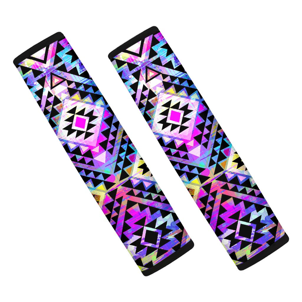 Colorful Aztec Pattern Print Car Seat Belt Covers