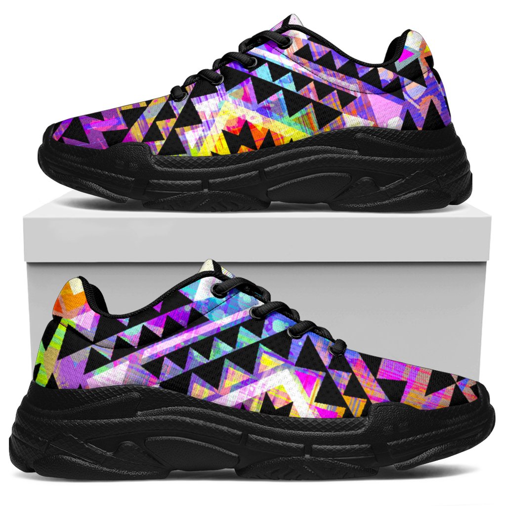 Colorful Aztec Pattern Print Chunky Sneakers