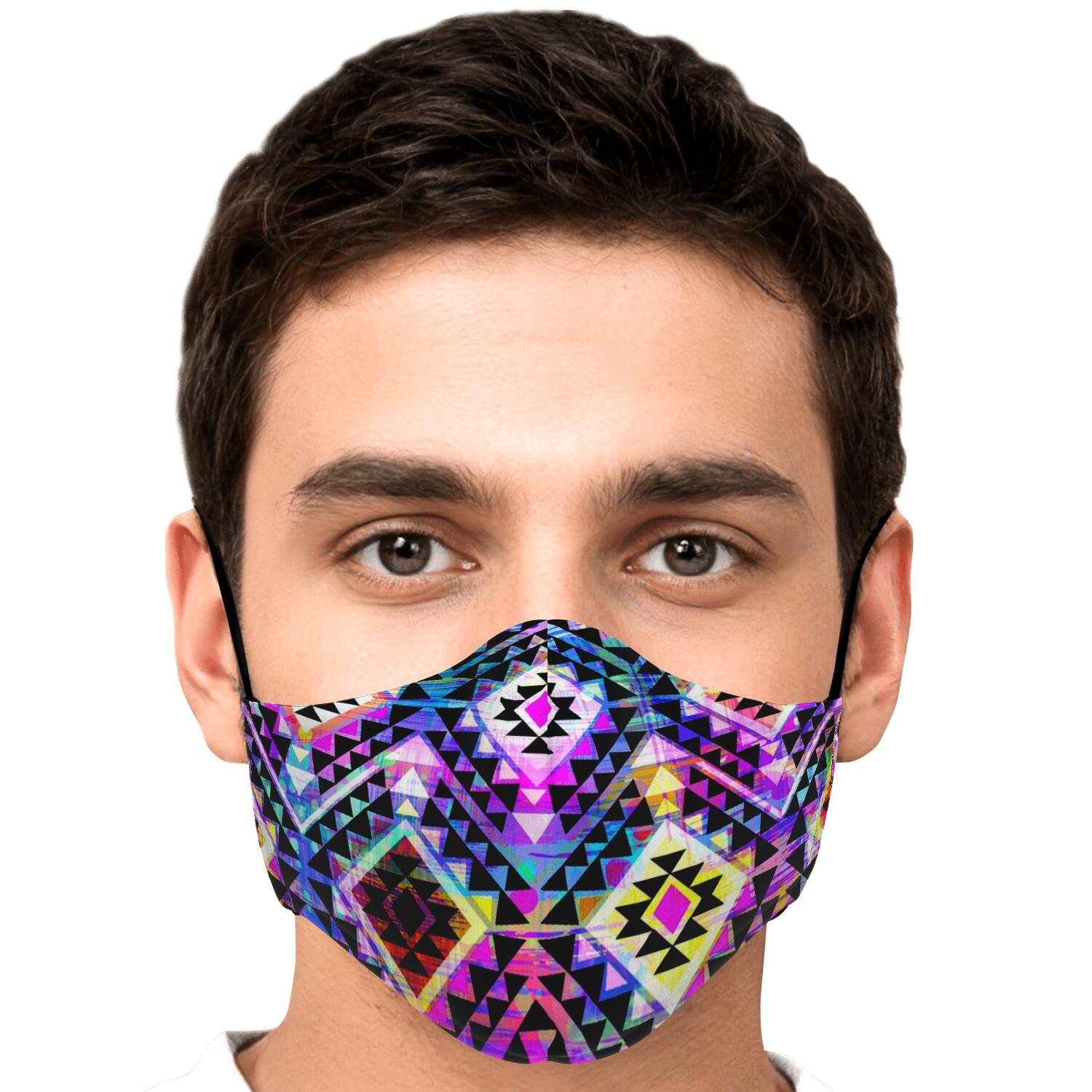 Colorful Aztec Pattern Print Face Mask