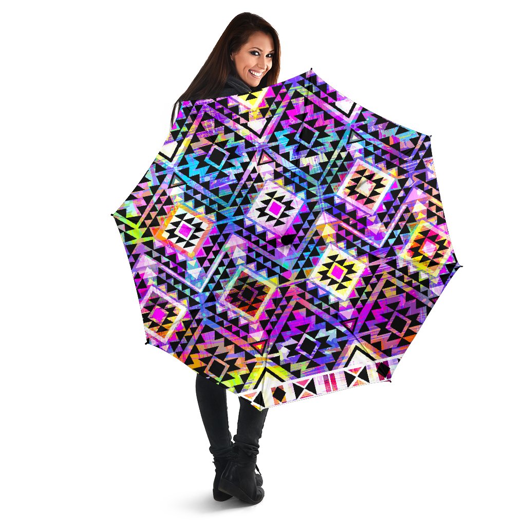 Colorful Aztec Pattern Print Foldable Umbrella