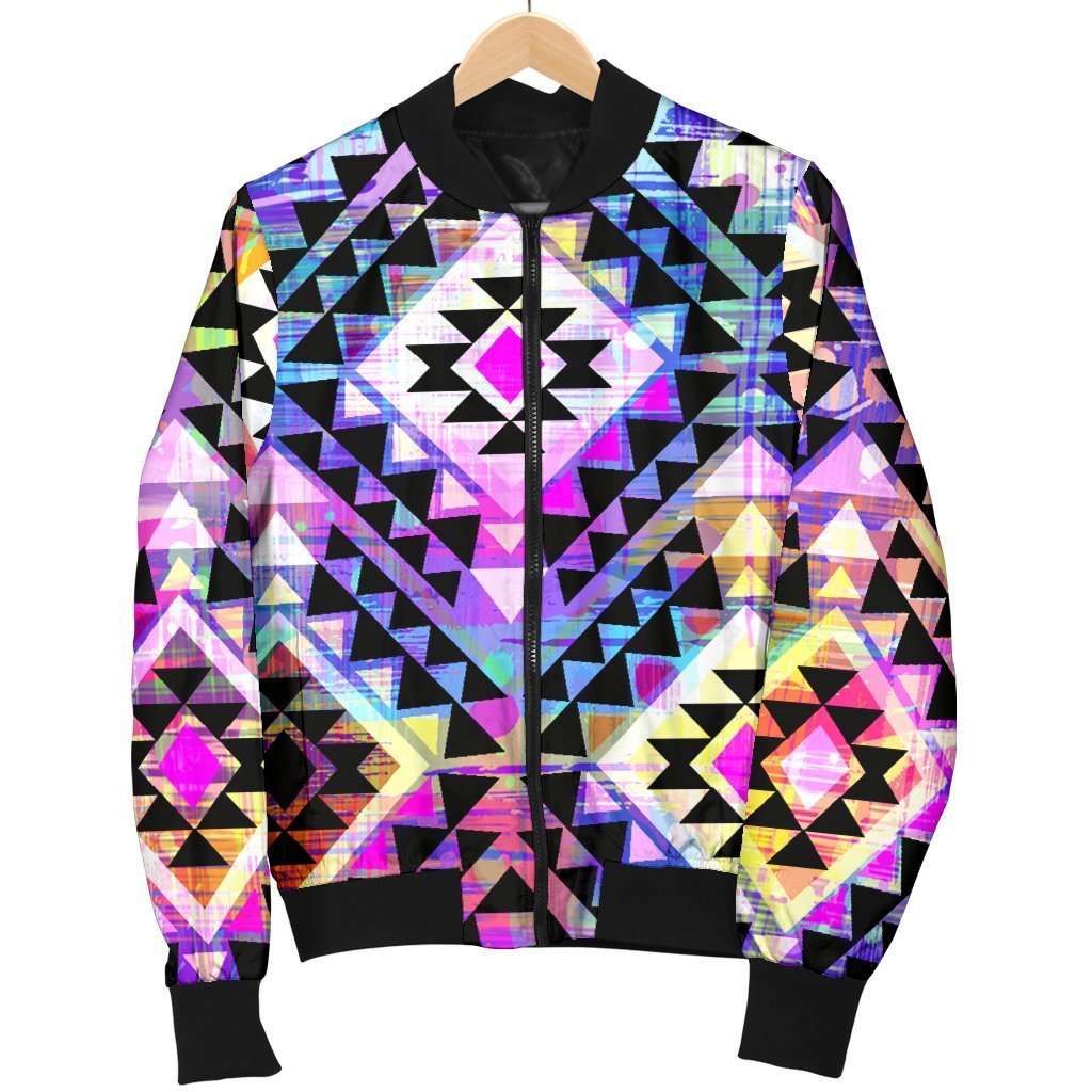 Colorful Aztec Pattern Print Men's Bomber Jacket