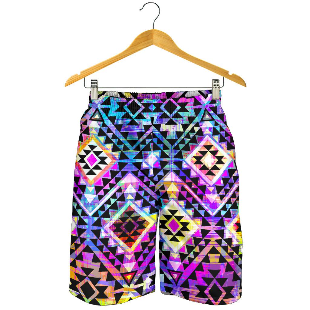 Colorful Aztec Pattern Print Men's Shorts