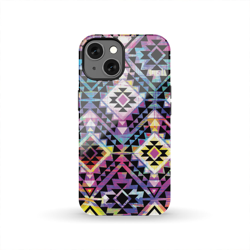 Colorful Aztec Pattern Print Tough Phone Case