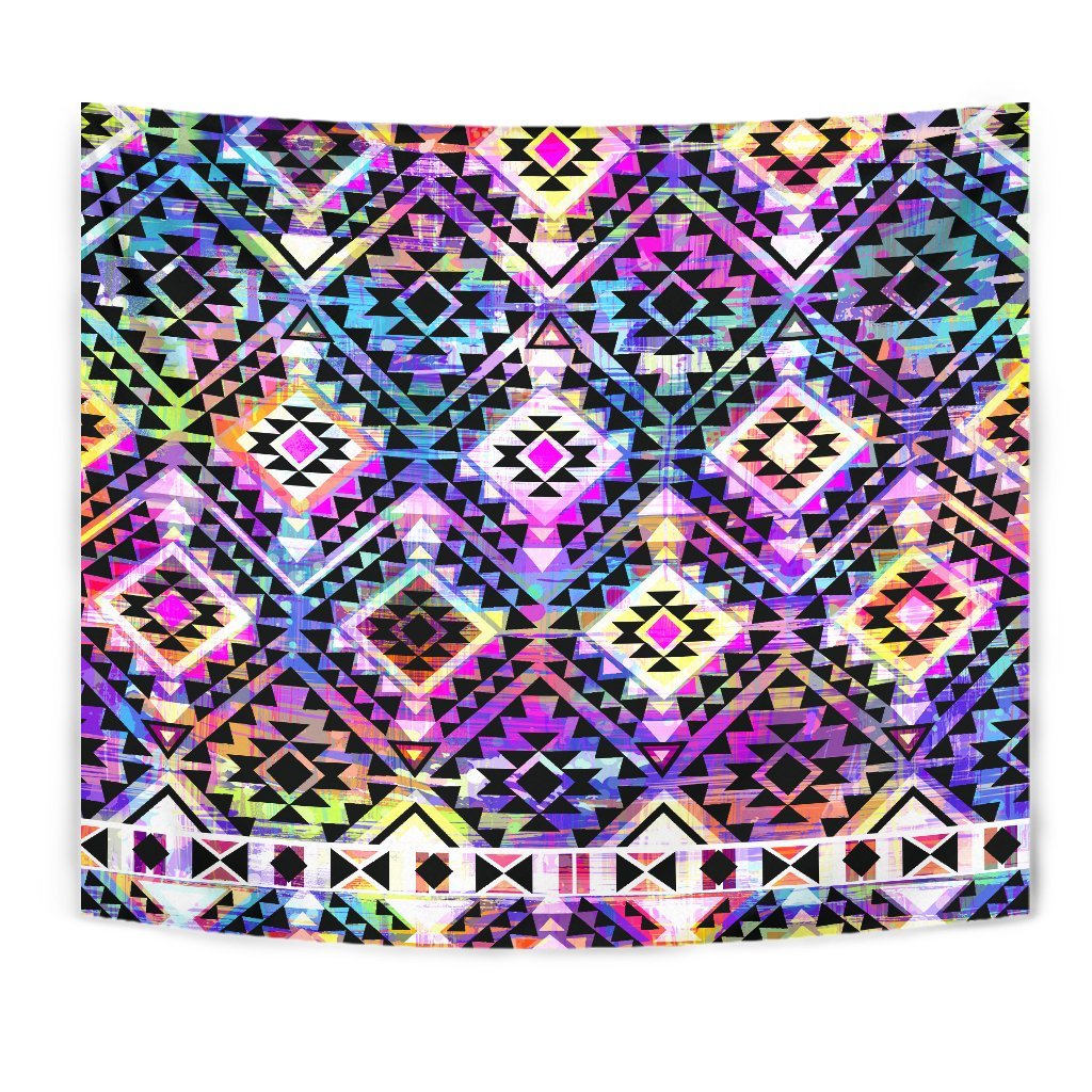 Colorful Aztec Pattern Print Wall Tapestry