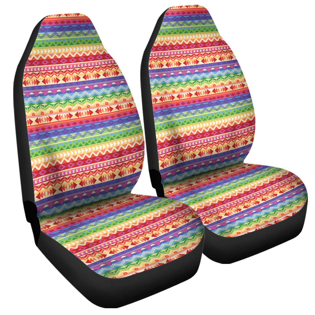 Colorful Aztec Tribal Pattern Print Universal Fit Car Seat Covers