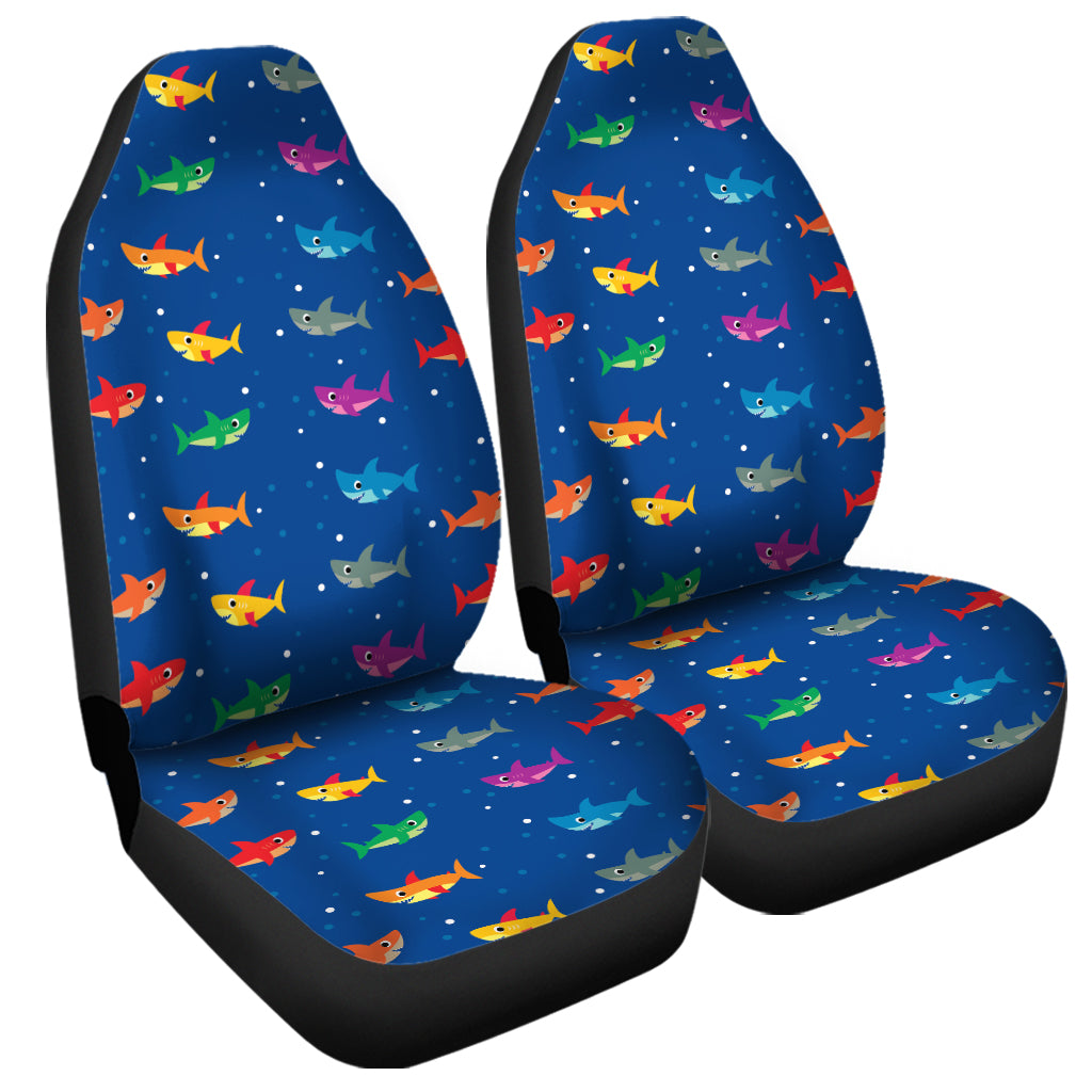 Colorful Baby Sharks Pattern Print Universal Fit Car Seat Covers