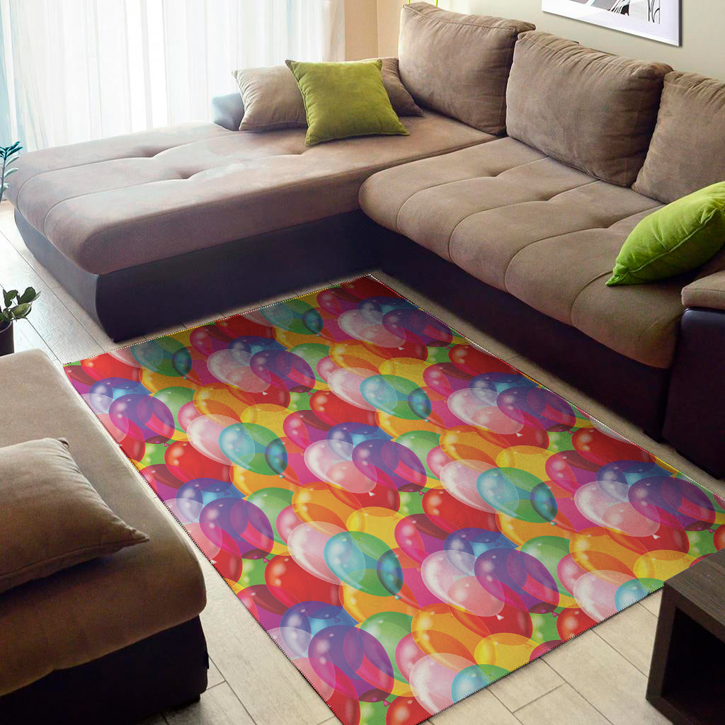 Colorful Balloon Pattern Print Area Rug