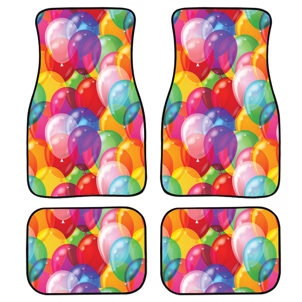 Colorful Balloon Pattern Print Front and Back Car Floor Mats