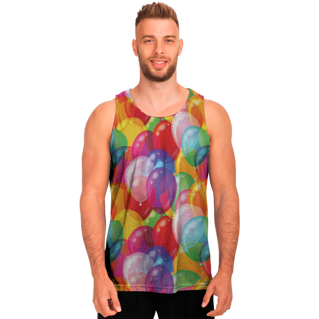 Colorful Balloon Pattern Print Men's Tank Top