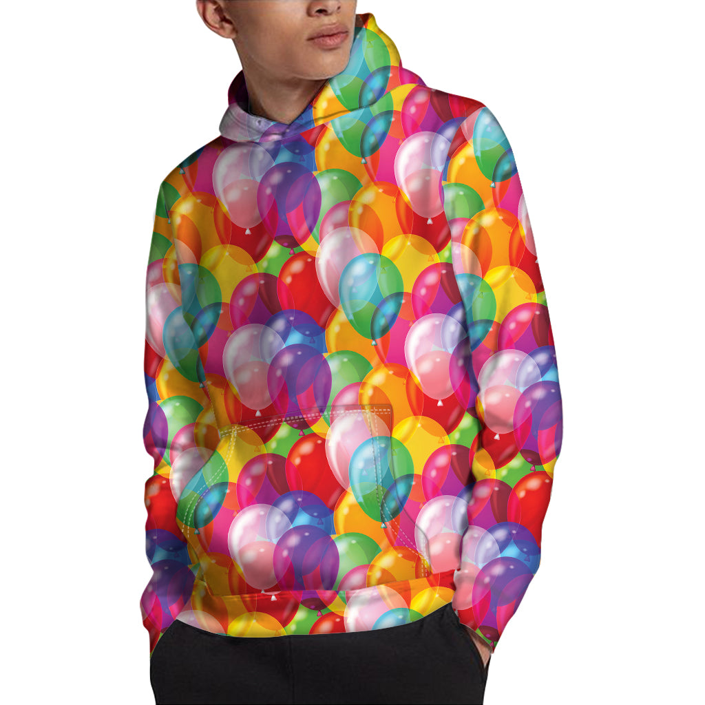 Colorful Balloon Pattern Print Pullover Hoodie