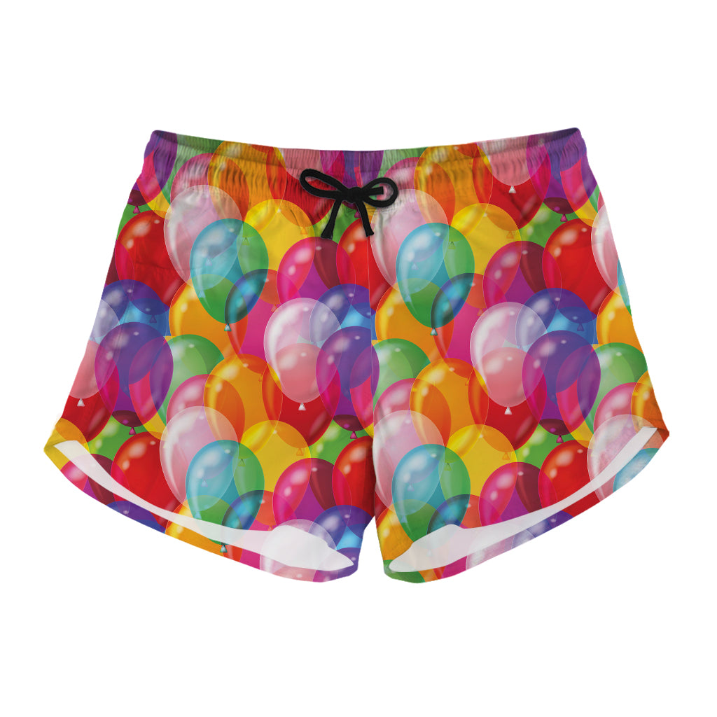 Colorful Balloon Pattern Print Women's Shorts