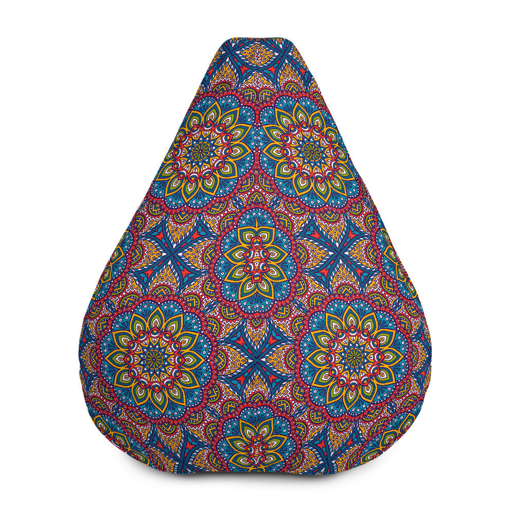 Colorful Bohemian Mandala Pattern Print Bean Bag Cover