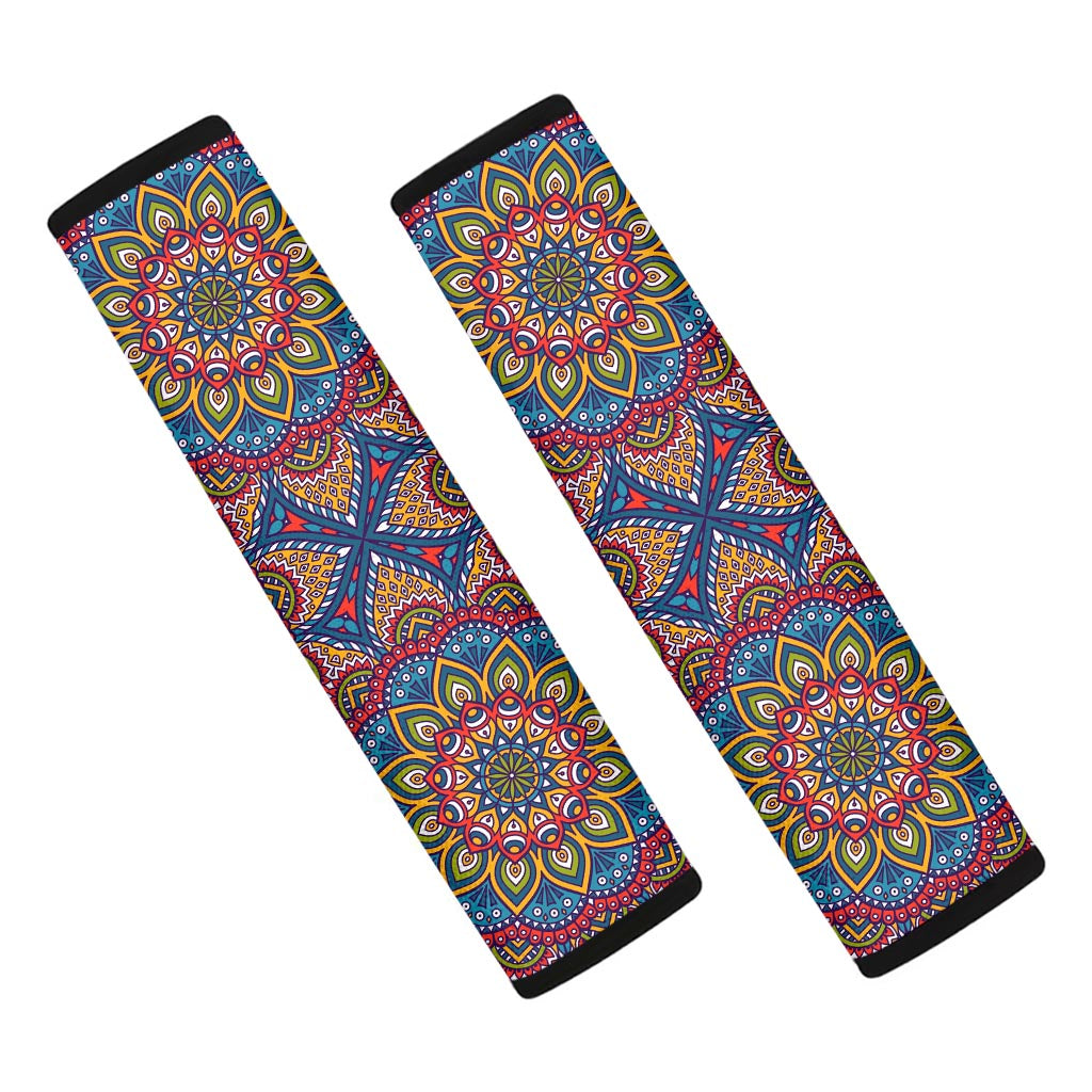 Colorful Bohemian Mandala Pattern Print Car Seat Belt Covers