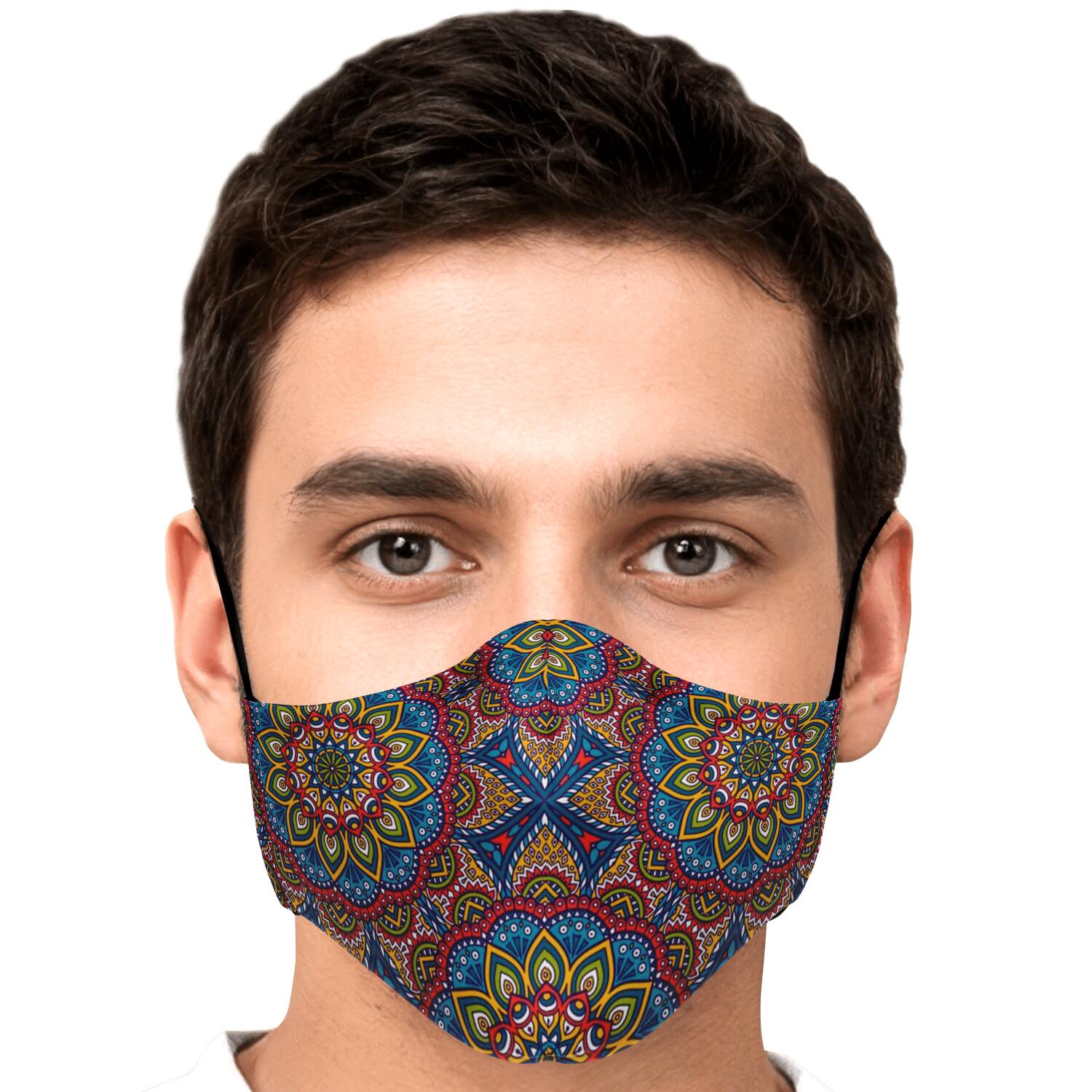 Colorful Bohemian Mandala Pattern Print Face Mask