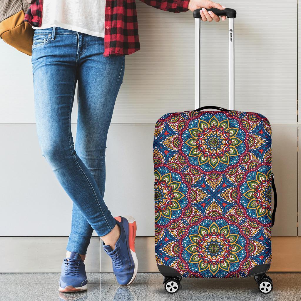 Colorful Bohemian Mandala Pattern Print Luggage Cover