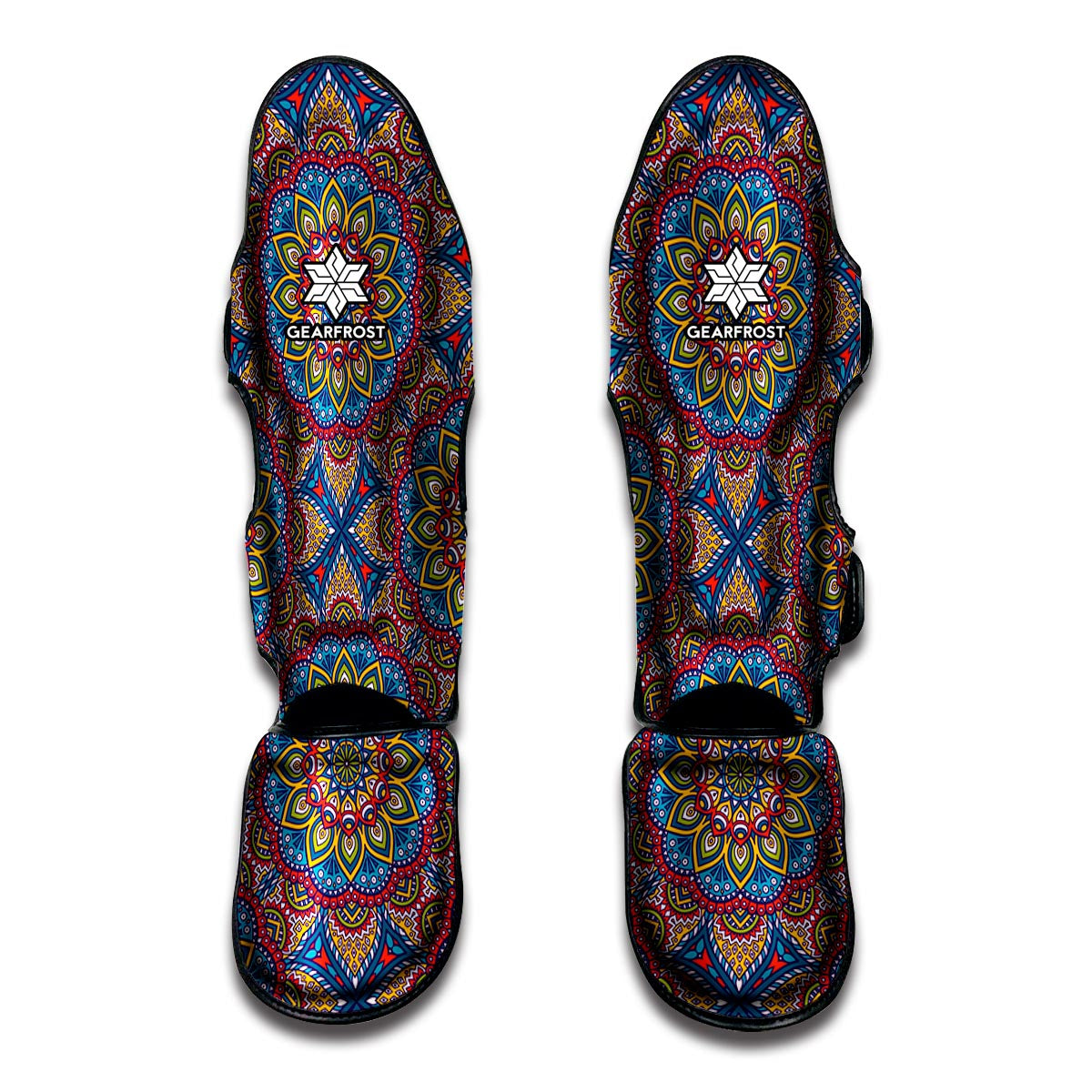 Colorful Bohemian Mandala Pattern Print Muay Thai Shin Guards