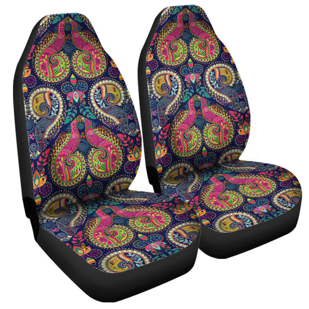 Colorful Boho Paisley Pattern Print Universal Fit Car Seat Covers