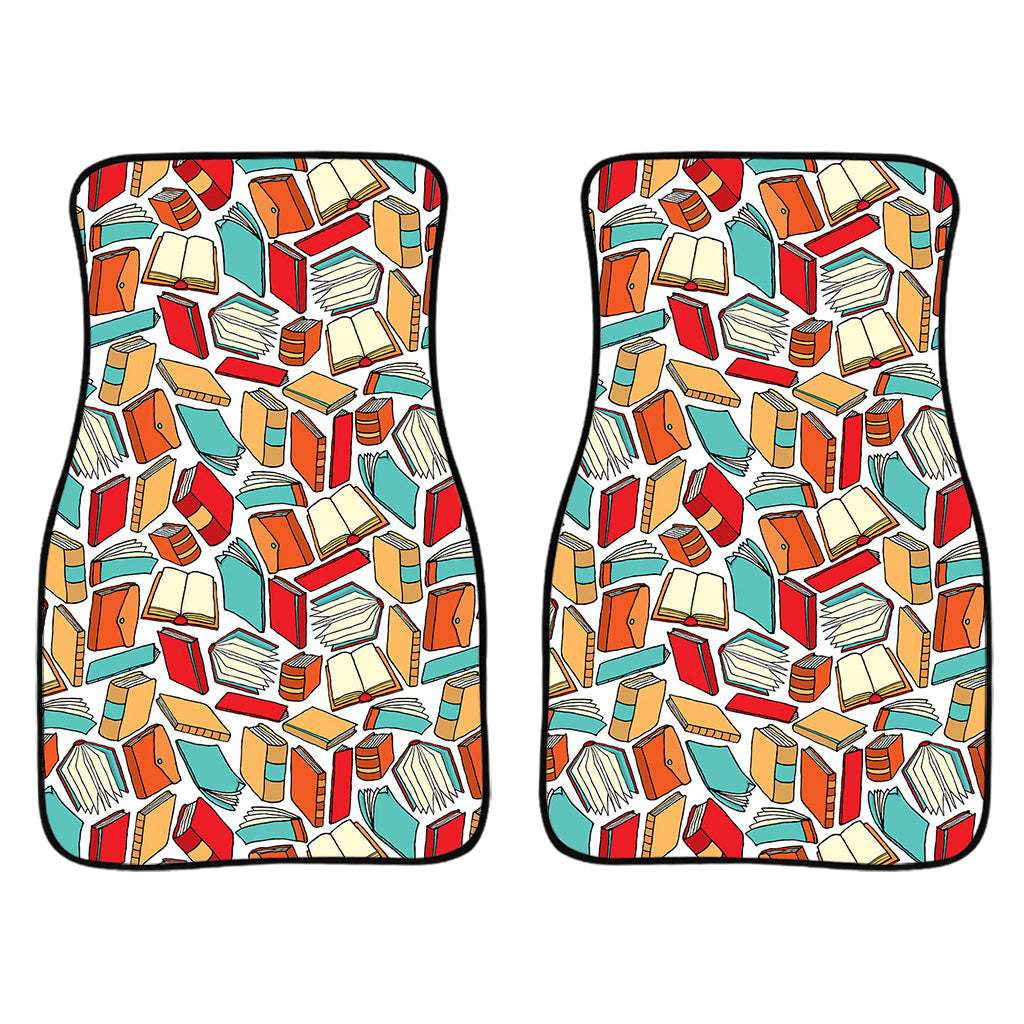 Colorful Books Pattern Print Front Car Floor Mats