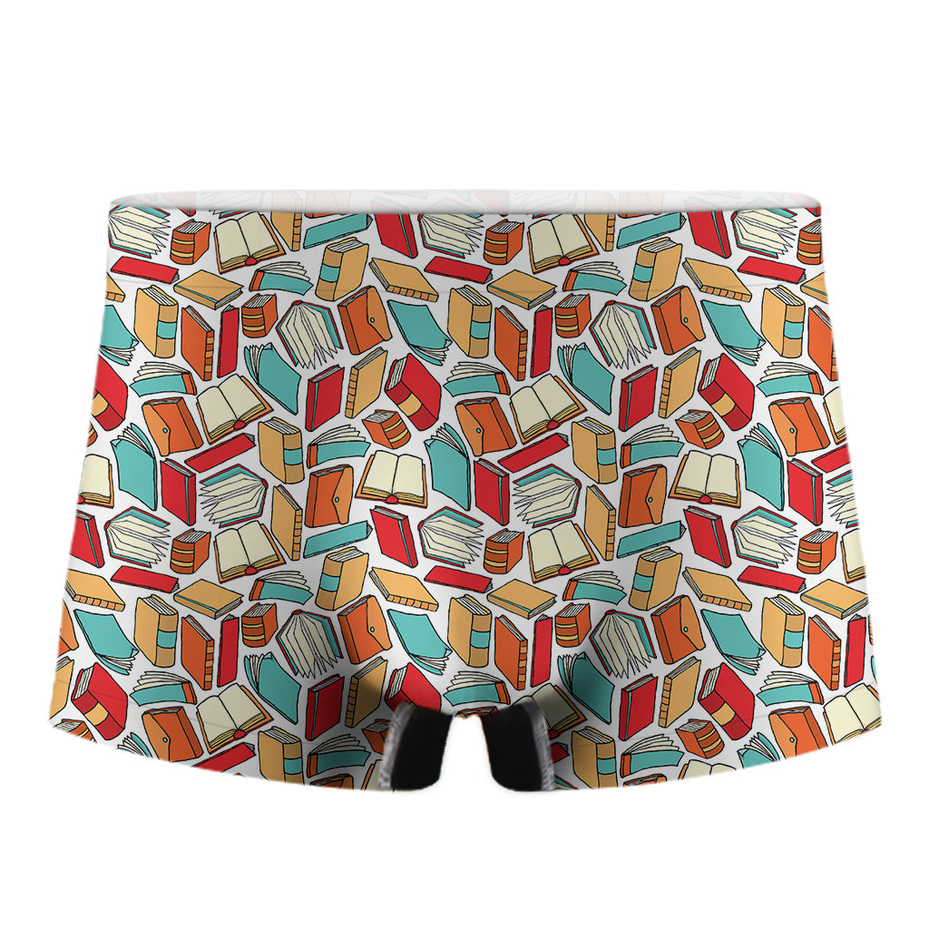 Colorful Books Pattern Print Men's Boxer Briefs