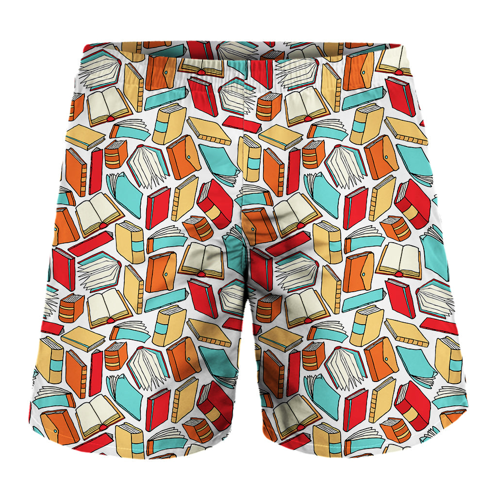 Colorful Books Pattern Print Men's Shorts