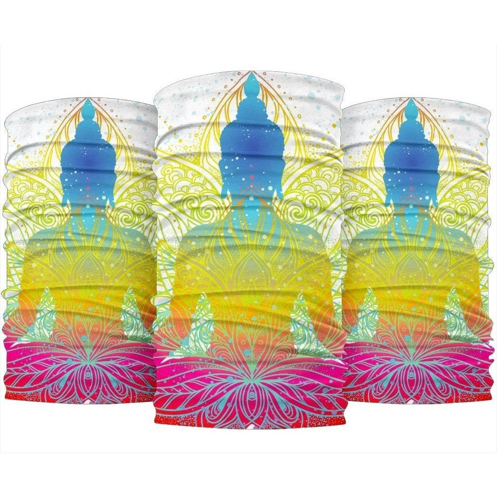 Colorful Buddha Lotus Print 3-Pack Bandanas