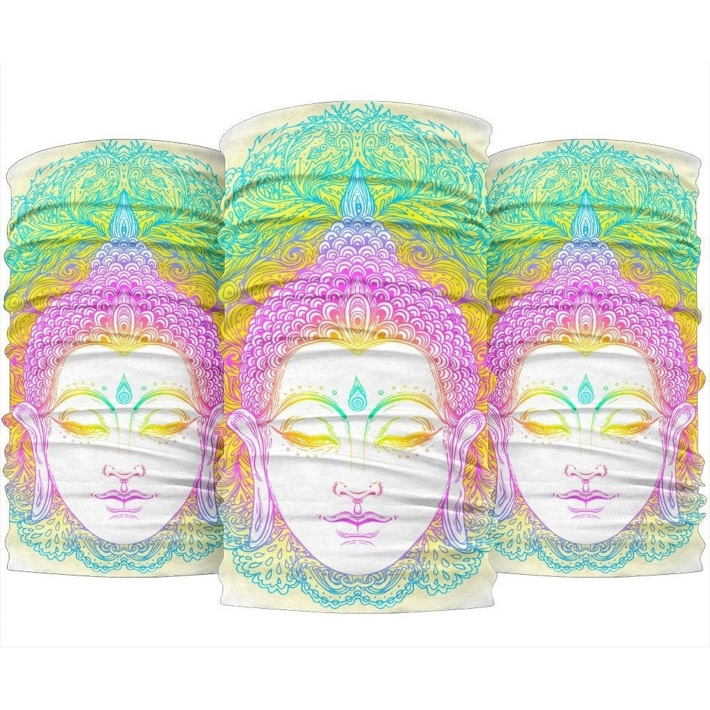 Colorful Buddha Mandala Print 3-Pack Bandanas