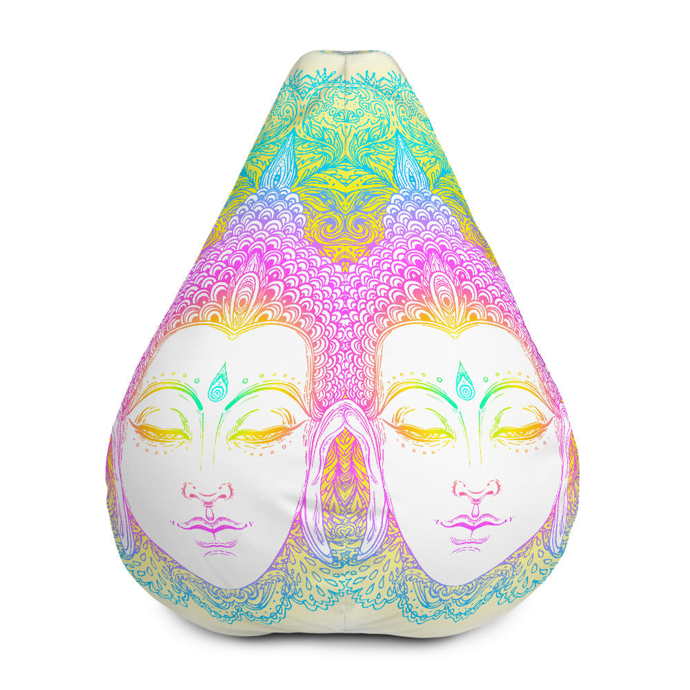 Colorful Buddha Mandala Print Bean Bag Cover