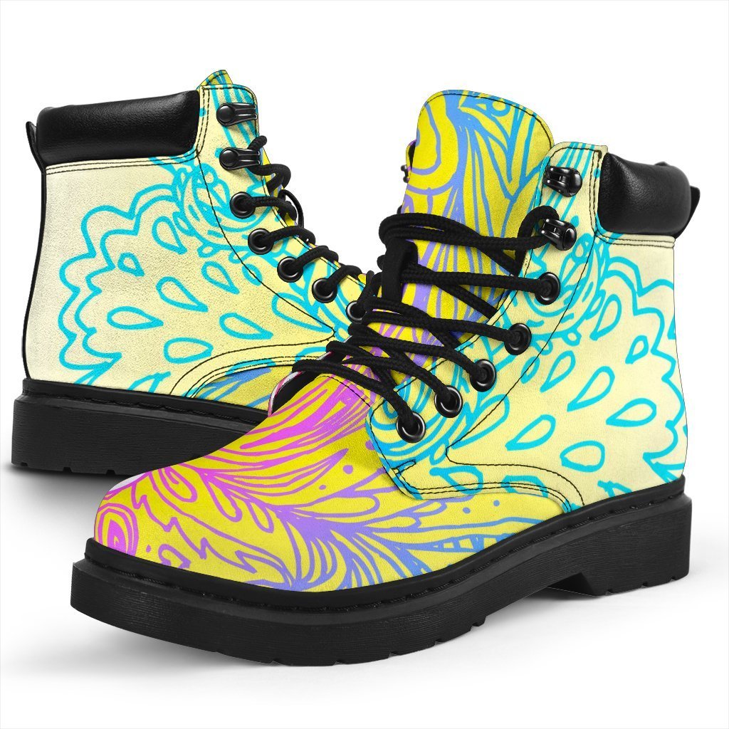 Colorful Buddha Mandala Print Classic Boots