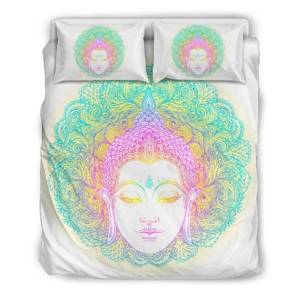 Colorful Buddha Mandala Print Duvet Cover Bedding Set