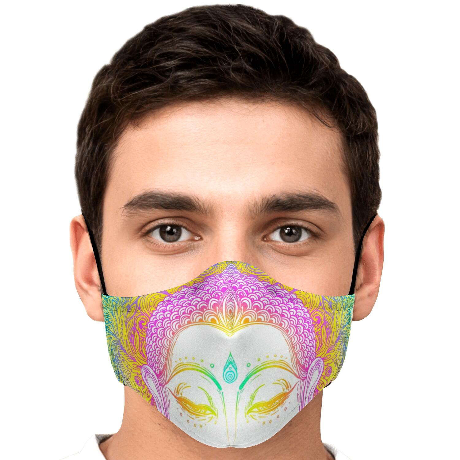 Colorful Buddha Mandala Print Face Mask