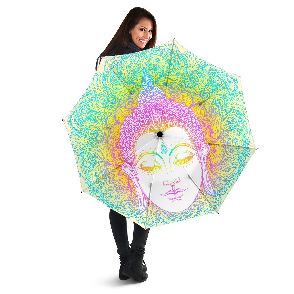 Colorful Buddha Mandala Print Foldable Umbrella