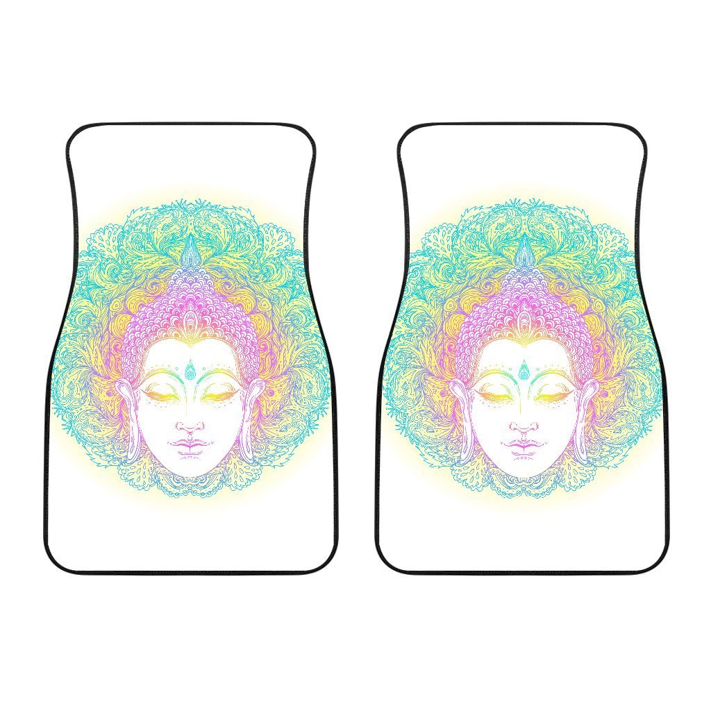 Colorful Buddha Mandala Print Front Car Floor Mats