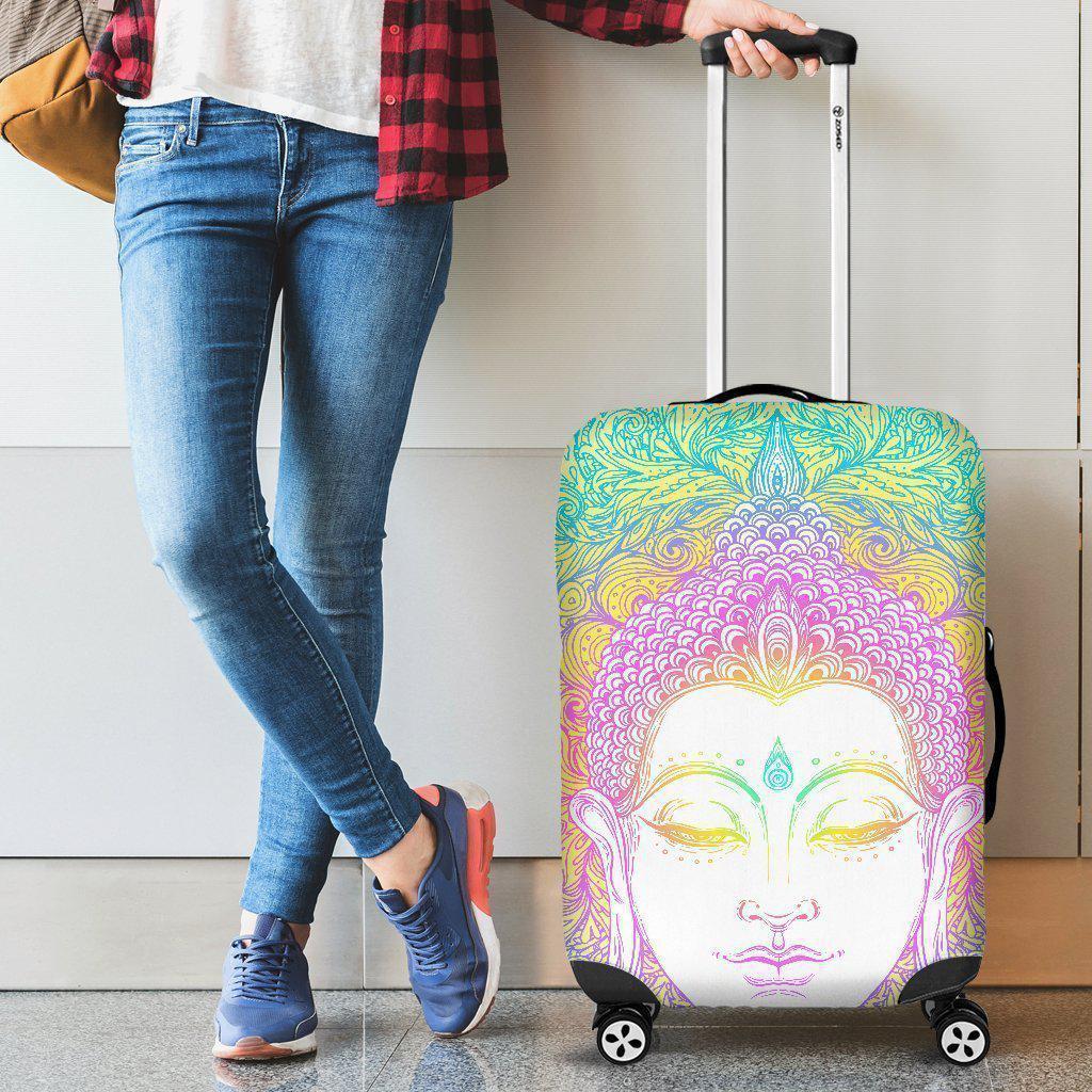 Colorful Buddha Mandala Print Luggage Cover