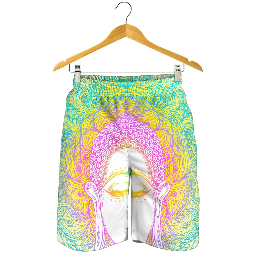 Colorful Buddha Mandala Print Men's Shorts